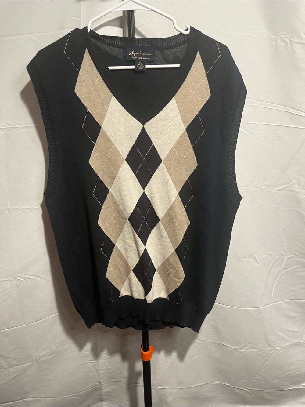 Byron Nelson Classic Eleventh Straight argyle sleeveless sweater vest SZ XL
